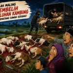 Geger! Puluhan Kambing Disembelih Maling di Tengah Sawah Serang