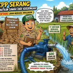 Ratusan Hektare Sawah Terancam Kekeringan, DKPP Serang Kerahkan Ratusan Pompa