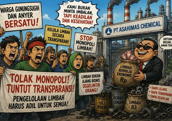 Dugaan Monopoli Pengelolaan Limbah Mencuat, Massa Gunungsugih dan Anyer Bersiap Turun ke Jalan