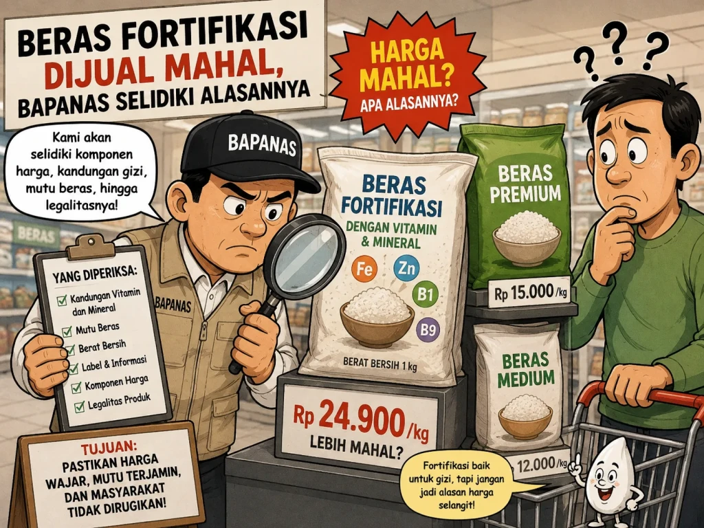 Harga Beras Fortifikasi Disorot, Pemerintah Telusuri Dugaan Permainan Label dan Mutu