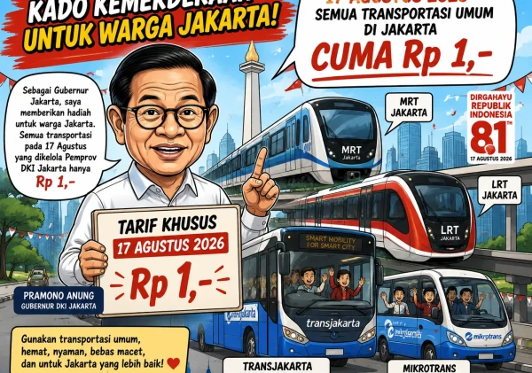HUT ke-81 RI, Naik MRT hingga Transjakarta Cuma Rp1 pada 17 Agustus