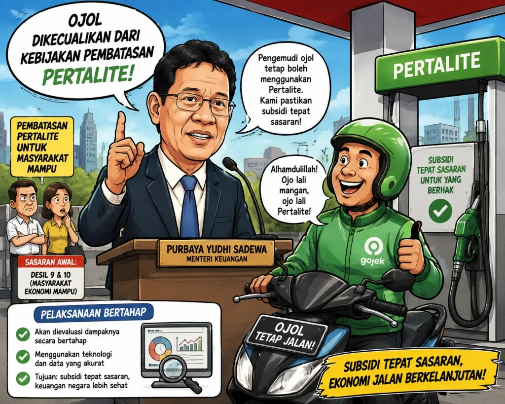 Pemerintah Batasi Pertalite, Ojol Tetap Aman Pakai BBM Subsidi