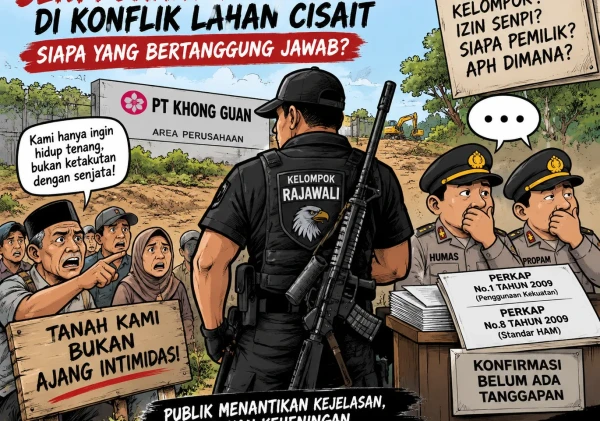 Senpi Laras Panjang Muncul di Konflik Lahan Cisait, Legalitas Kelompok Rajawali Dipertanyakan