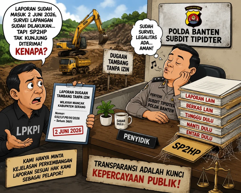 Laporan Dugaan Tambang di Mancak Masih Misterius, SP2HP Polda Banten Dipertanyakan