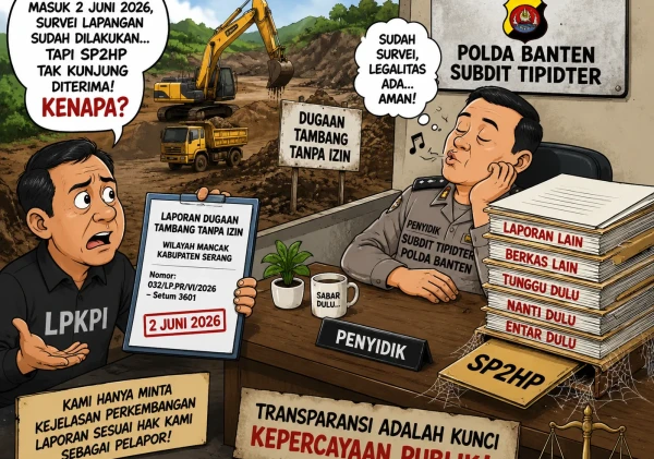 Laporan Dugaan Tambang di Mancak Masih Misterius, SP2HP Polda Banten Dipertanyakan