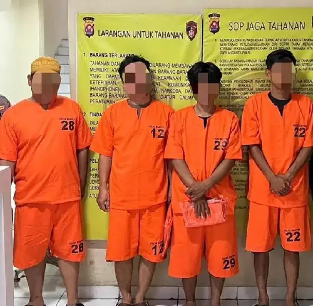 Curi 500 Rokok dan 20 Tabung LPG, 4 Pelaku Dibekuk Polda Banten