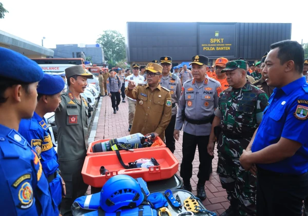 Perkuat Mitigasi Bencana, Polda Banten Gelar Apel Siaga Karhutla 2026