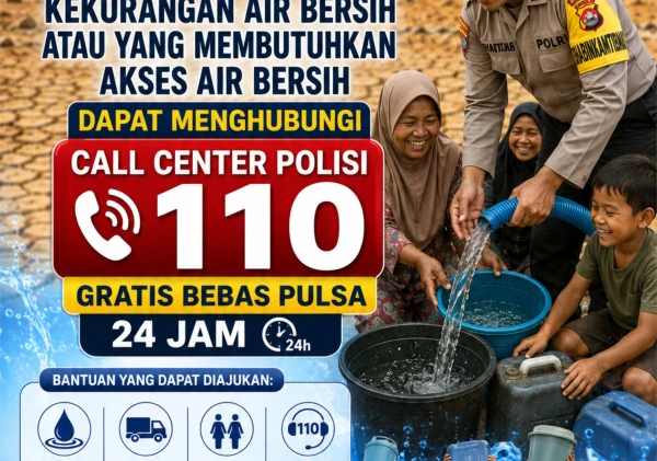 Polda Banten Hadir untuk Masyarakat, Layanan 110 Siap Salurkan Bantuan Air Bersih Selama Kemarau