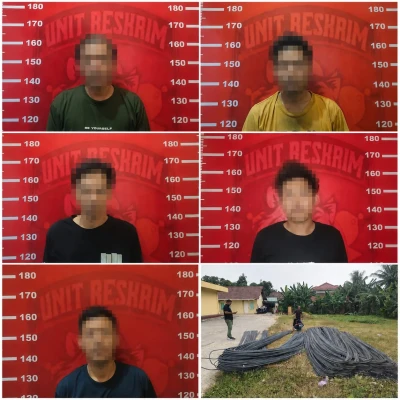Aksi Rapi Berkedok Bongkar Muat, 5 Pencuri Besi Ulir Rp135 Juta Dibekuk Polisi