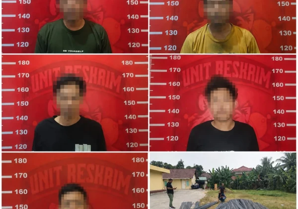 Aksi Rapi Berkedok Bongkar Muat, 5 Pencuri Besi Ulir Rp135 Juta Dibekuk Polisi