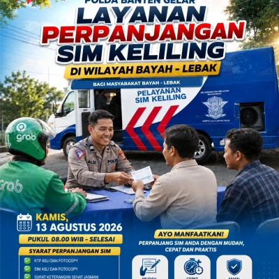 Polda Banten Jemput Bola, Layanan SIM Keliling Hadir di Bayah Lebak