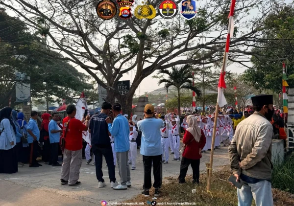 Semarak HUT RI ke-81 di Pontang, 600 Pelajar dan Warga Ramaikan Lomba Gerak Jalan