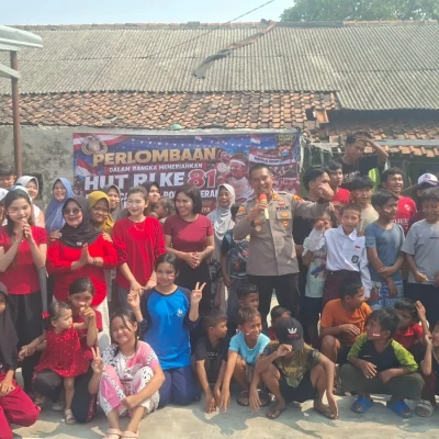 Polsek Carenang dan Warga Kompak Meriahkan HUT RI ke-81, Lomba Tradisional Bikin Suasana Pecah