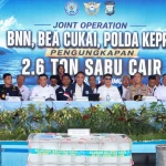 BNN Gagalkan Penyelundupan 2,6 Ton Metamfetamin Cair, Nilainya Tembus Rp8,5 Triliun