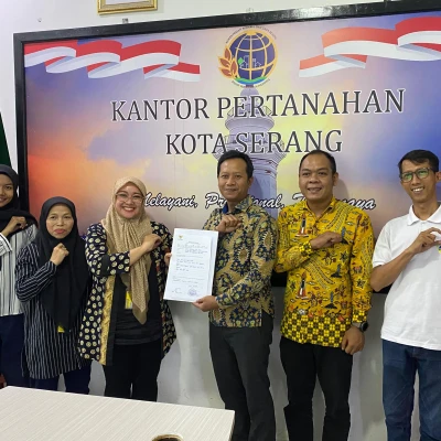 Tingkatkan Kualitas Pelayanan Informasi Publik, Kantor Pertanahan Kota Serang Terima Kunjungan Visitasi Monitoring dan Evaluasi