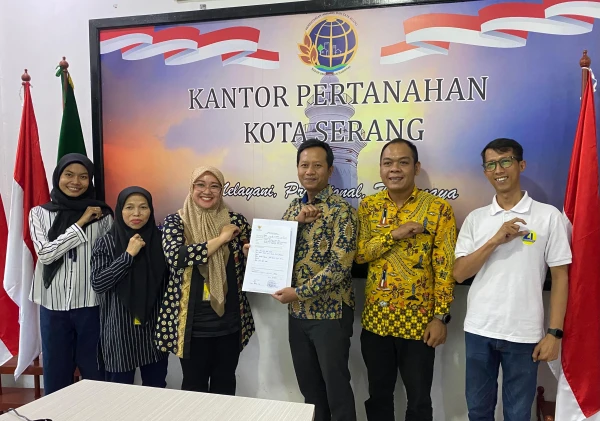 Tingkatkan Kualitas Pelayanan Informasi Publik, Kantor Pertanahan Kota Serang Terima Kunjungan Visitasi Monitoring dan Evaluasi