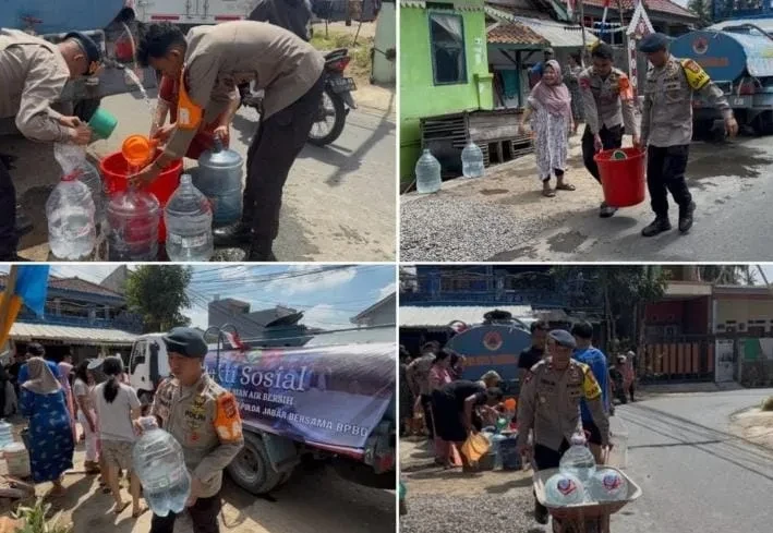 Warga Tasikmalaya Kesulitan Air, Brimob Jabar Turun Tangan Bawa 4.500 Liter Bantuan