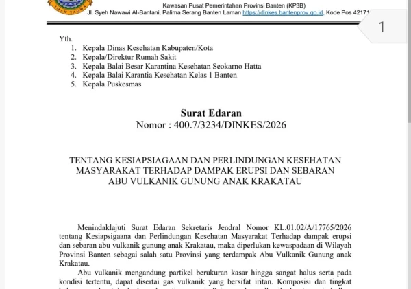 Erupsi Anak Krakatau, Layanan Kesehatan Banten Siaga