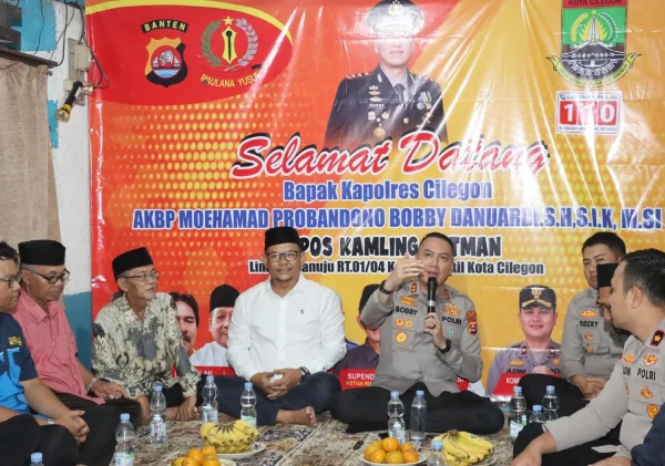 Duduk Bareng Warga di Pos Batman, Kapolres Cilegon Bahas Keamanan Lingkungan