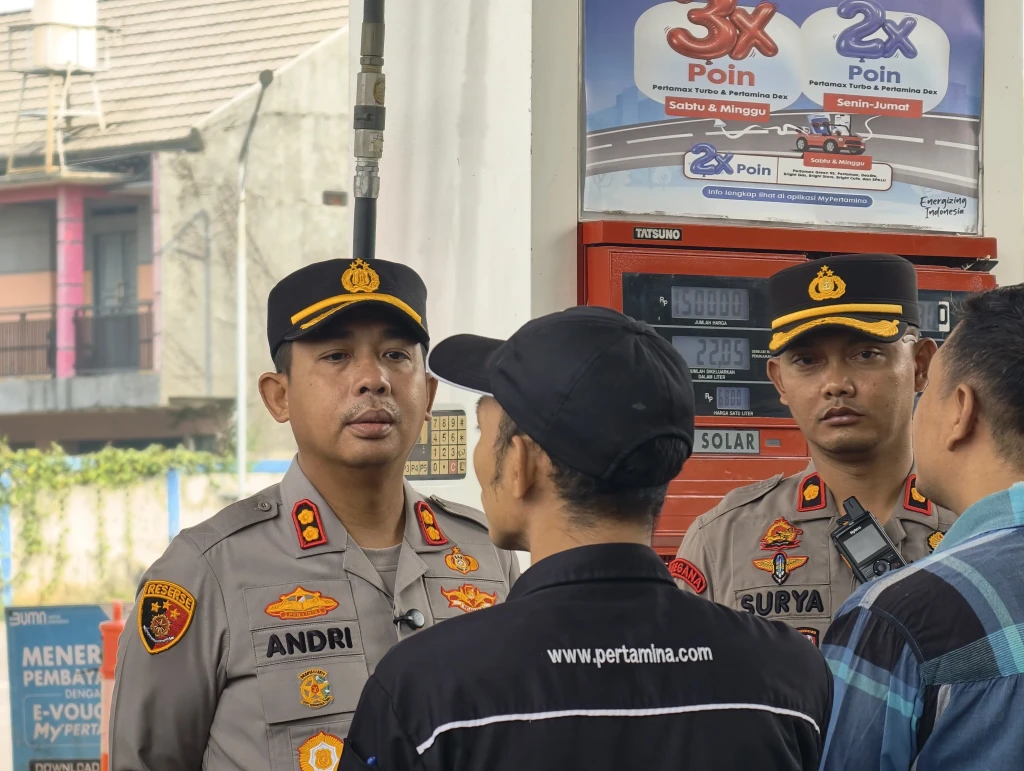 Antisipasi Kelangkaan, Kapolres Serang Cek Stok BBM di SPBU