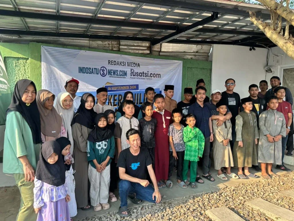 Berbagi Kebahagiaan, Indosatunews.com dan Pusatsi.com Santuni 50 Anak Yatim di Serang