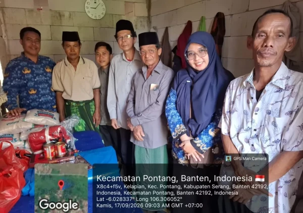 Kecamatan Pontang Gerak Cepat, Bantuan Korban Kebakaran Langsung Turun
