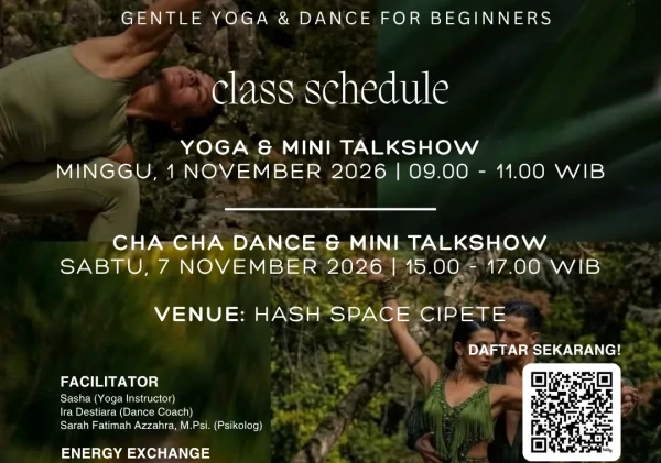 Lepas Lelah, Mulai Baru: Atmosa Hadirkan Kelas Yoga & Dance untuk Pemula