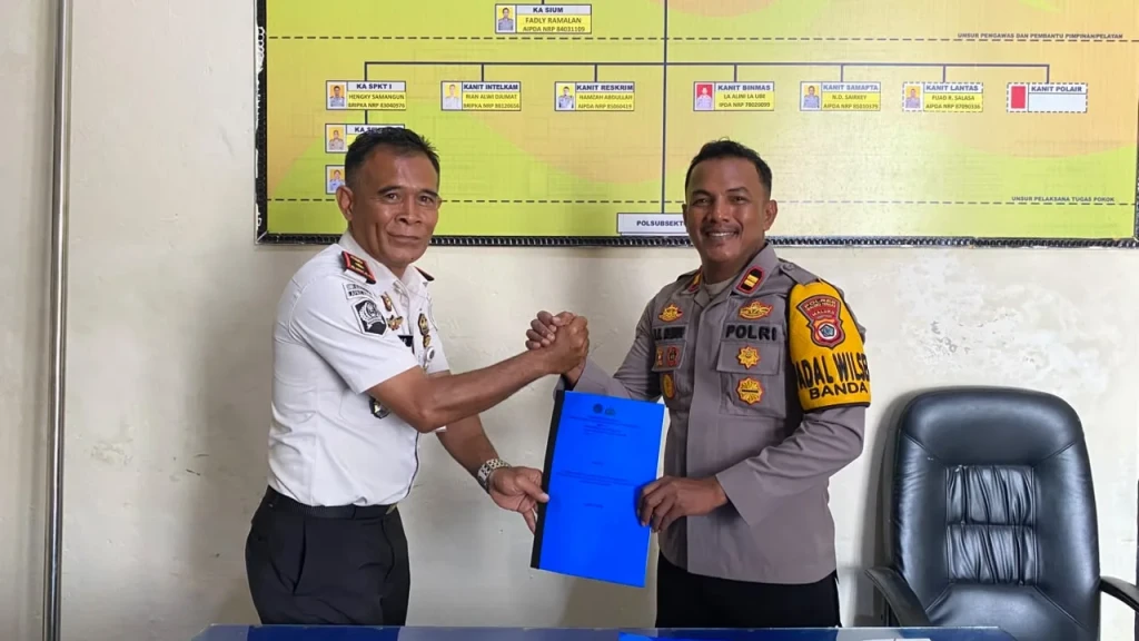 Perkuat Sinergi Pengamanan, Lapas Bandanaira Teken PKS dengan Polsek dan Posal Banda