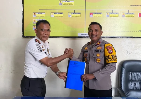 Perkuat Sinergi Pengamanan, Lapas Bandanaira Teken PKS dengan Polsek dan Posal Banda
