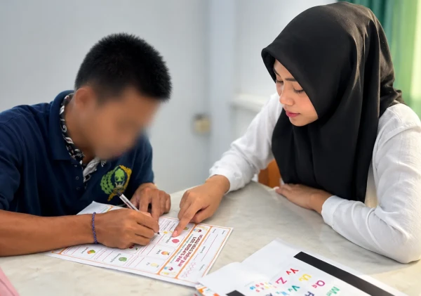 Tingkatkan Kemampuan Literasi Dasar, Lapas Bandanaira Kenalkan Abjad kepada Warga Binaan