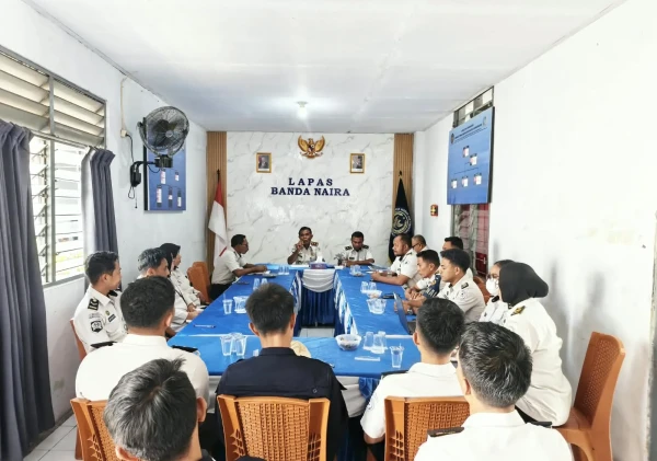 Evaluasi Kinerja, Lapas Bandanaira Gelar Rapat Dinas dan Paparkan Capaian