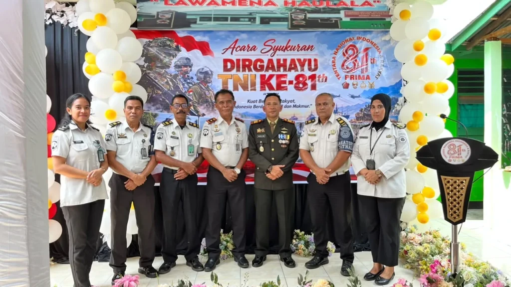 Perkuat Sinergi, Lapas Bandanaira Hadiri Syukuran HUT ke-81 TNI