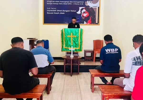 Ibadah Tutup Usbu di Lapas Bandanaira, Warga Binaan Mantapkan Iman dan Harapan