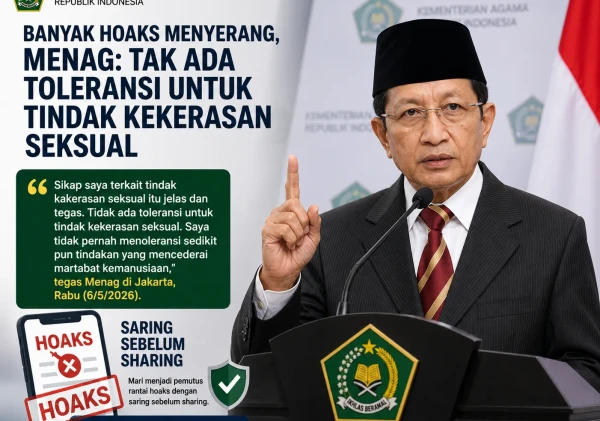 Banyak Hoaks Menyerang, Menag: Tak Ada Toleransi untuk Tindak Kekerasan Seksual