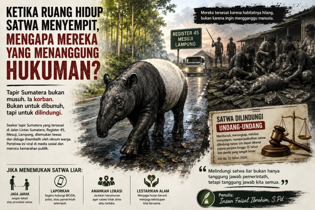 Ketika Ruang Hidup Satwa Menyempit, Mengapa Mereka yang Menanggung Hukuman?