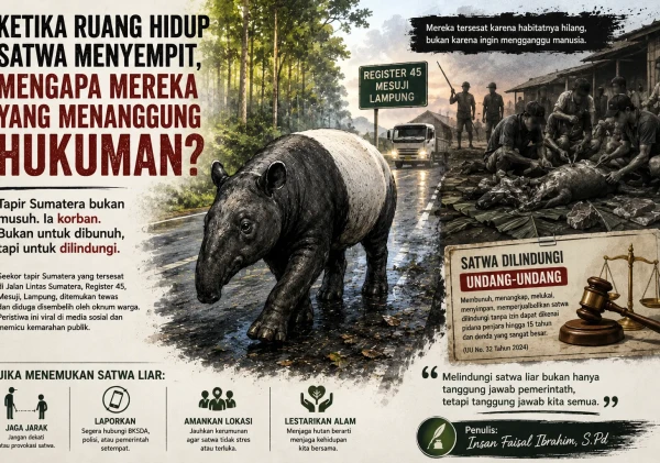 Ketika Ruang Hidup Satwa Menyempit, Mengapa Mereka yang Menanggung Hukuman?