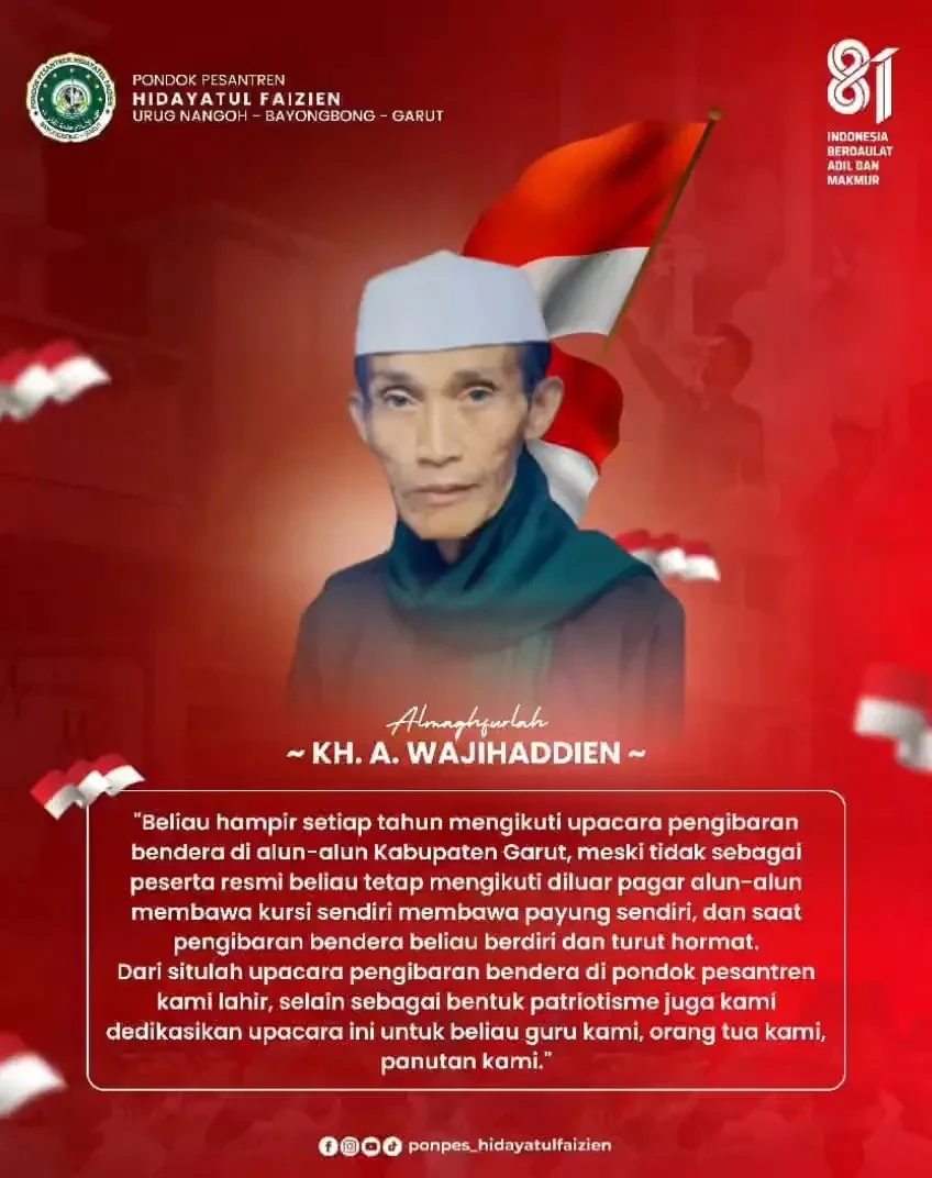 Warisan Keteladanan KH. A. Wajihaddien, Hidayatul Faizien Konsisten Gelar Upacara HUT RI