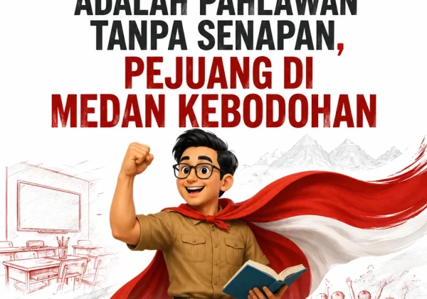 GURU ADALAH PAHLAWAN TANPA SENAPAN, PEJUANG DI MEDAN KEBODOHAN