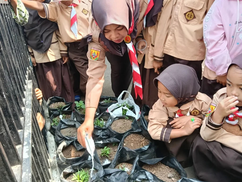 Dari Lahan Kosong Menjadi Ruang Belajar, Siswa Kelas 1 MIS Ar-Raudhotun Nur Belajar Merawat Kehidupan