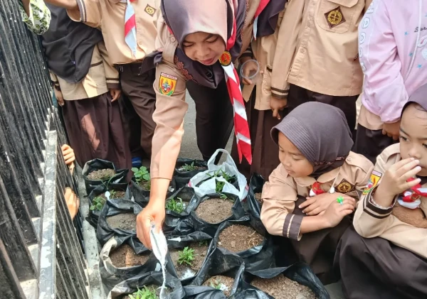 Dari Lahan Kosong Menjadi Ruang Belajar, Siswa Kelas 1 MIS Ar-Raudhotun Nur Belajar Merawat Kehidupan