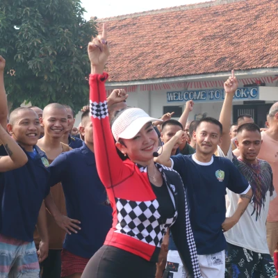 Lapas Kelas IIA Serang Tutup Rangkaian Porsenap dengan Senam Bersama