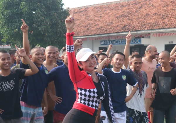 Lapas Kelas IIA Serang Tutup Rangkaian Porsenap dengan Senam Bersama