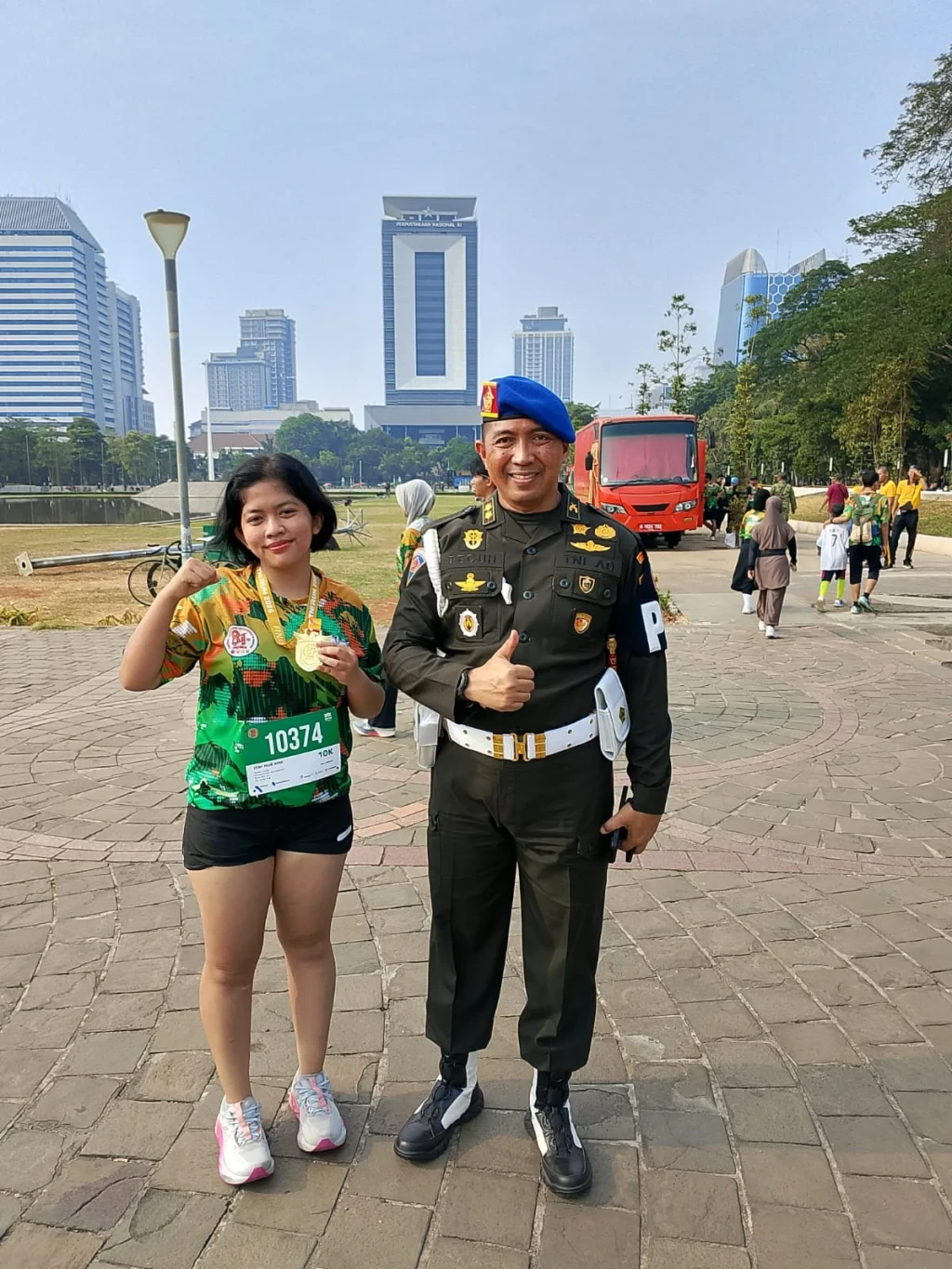 JENI NUR AINI Menuntaskan 10K Pertama di TNI Run 2026