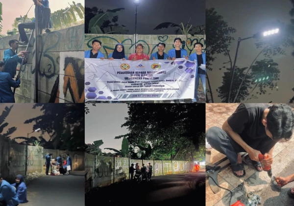 Mahasiswa Teknik Elektro UNPAM Terapkan Teknologi Penerangan Jalan Umum Berbasis Energi Surya