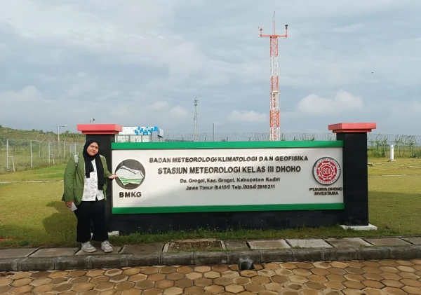 Magang di BMKG Dhoho Kediri, Rachma Dewi Tri Anjani Pelajari Observasi Cuaca hingga Laporan METAR