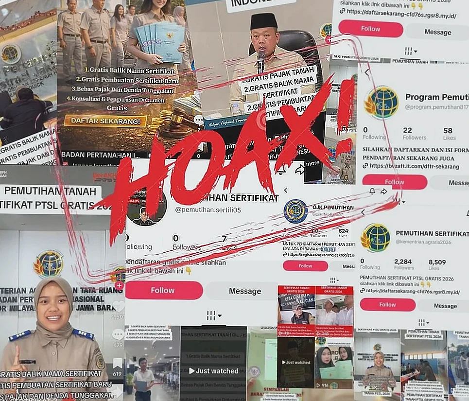 Kementerian ATR/BPN Tegaskan Tidak Ada Program Pemutihan Sertipikat Tanah