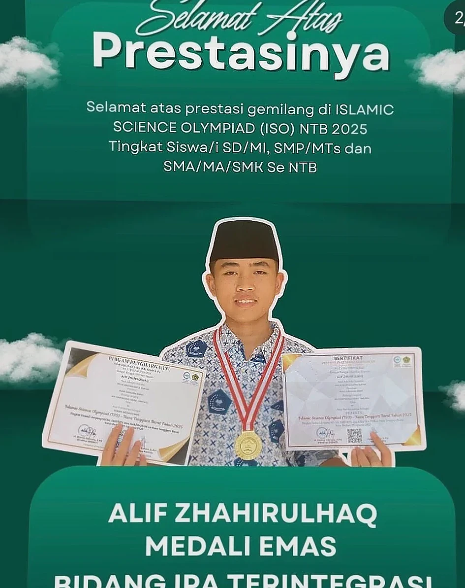Santri Ponpes Baitul Qur’an Ampenan Mataram Raih Medali Emas Olimpiade Sains NTB