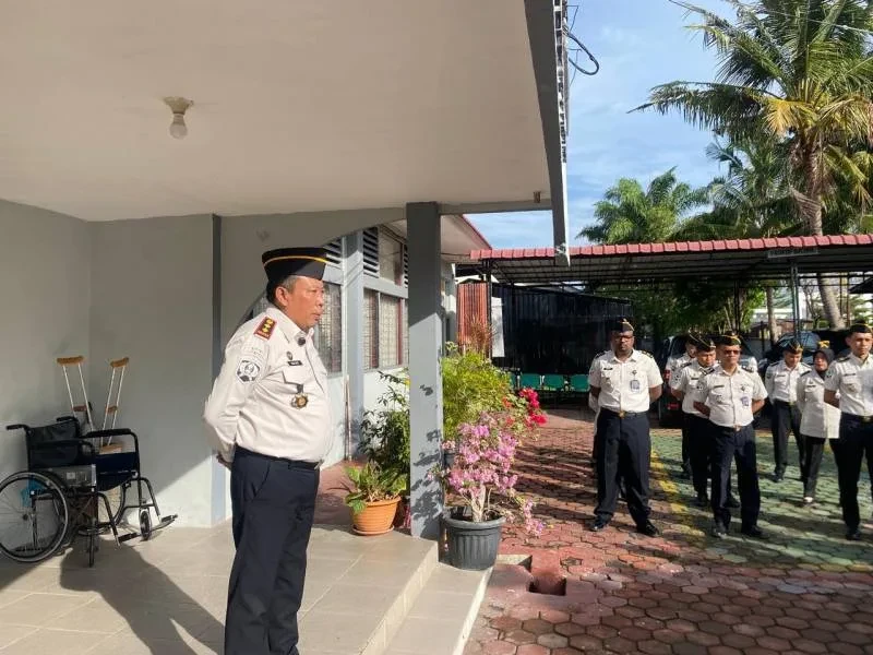 Bapas Kelas I Padang Tegaskan Komitmen Zero Risiko Lewat Apel Disiplin Pegawai