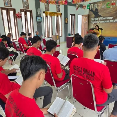 Lapas Pemuda Madiun Gelar Pembinaan Rohani Bagi Warga Binaan Kristen dan Katolik