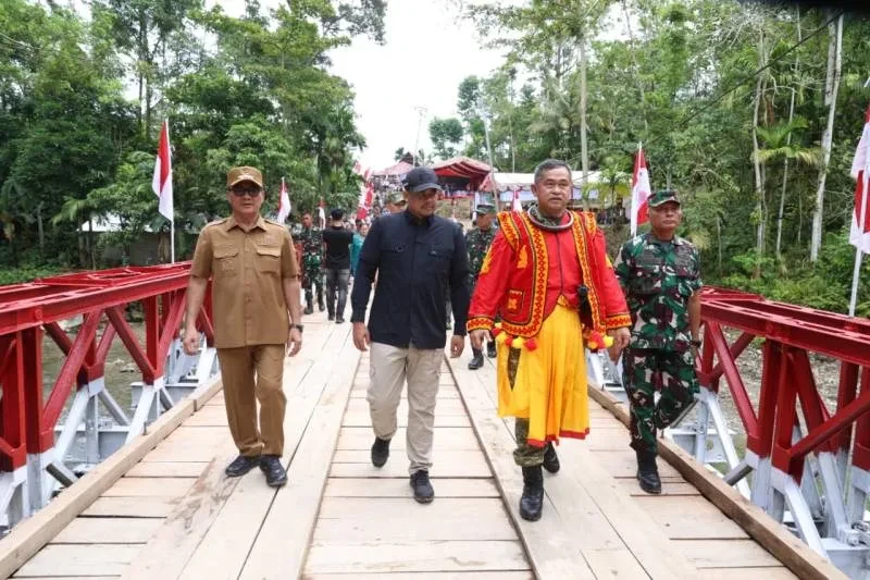 Kasad Maruli Resmikan Jembatan Bailey di Nias Selatan, 220 Jembatan Sudah Terbangun